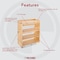 Rev-A-Shelf Maple Veneer, Light Brown, 10.5 in W, 25.25 in H, 21.81 in D, 21.75 in L, Light Brown 449-BCSC-10C - alternate 4